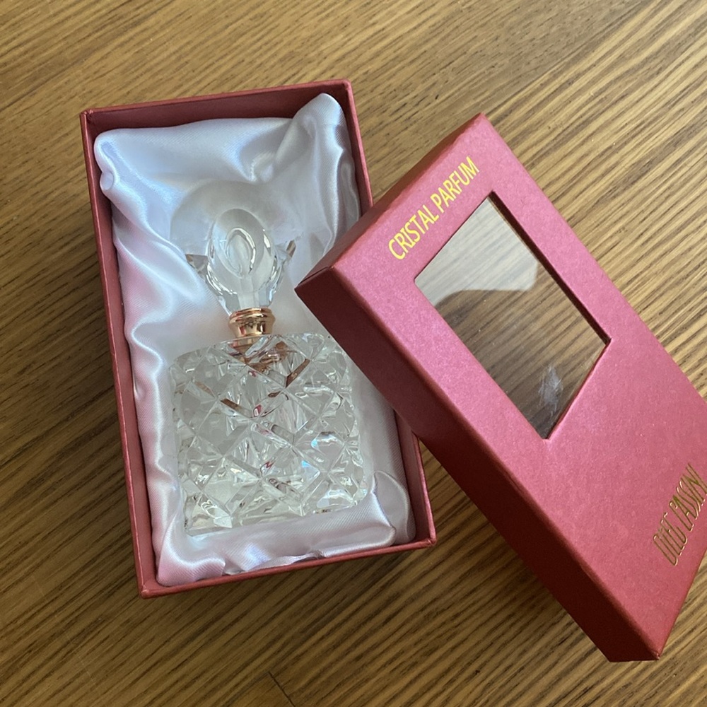 New Oleg Cassini Crystal Perfume Bottle Dispenser - COPENHAGEN #3201